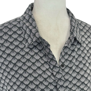 Olsen black shell print shirt